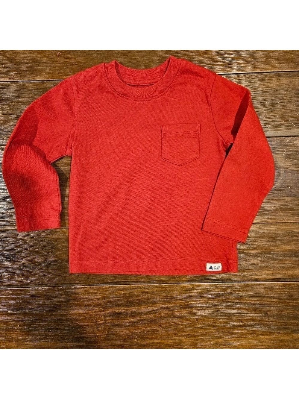 CLEARANCE! GAP KID'S RED SOFT KNIT LONG SLEEVED T-SHIRT SIZE 2T